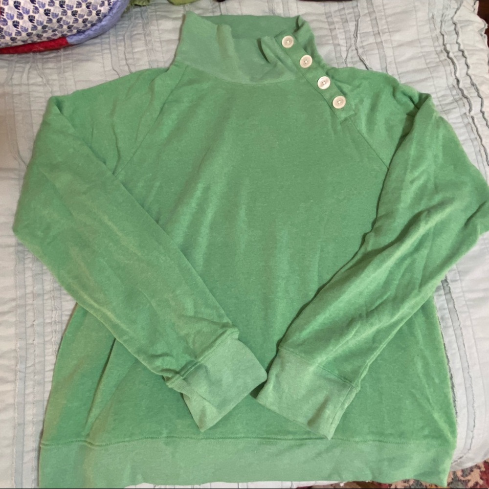 Jcrew button neck sweatshirt